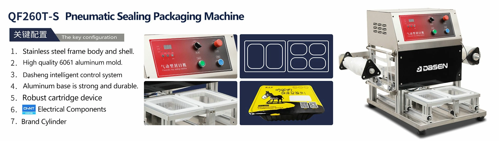 DQ260T-S PNEUMATIC TRAY SEALING MACHINE